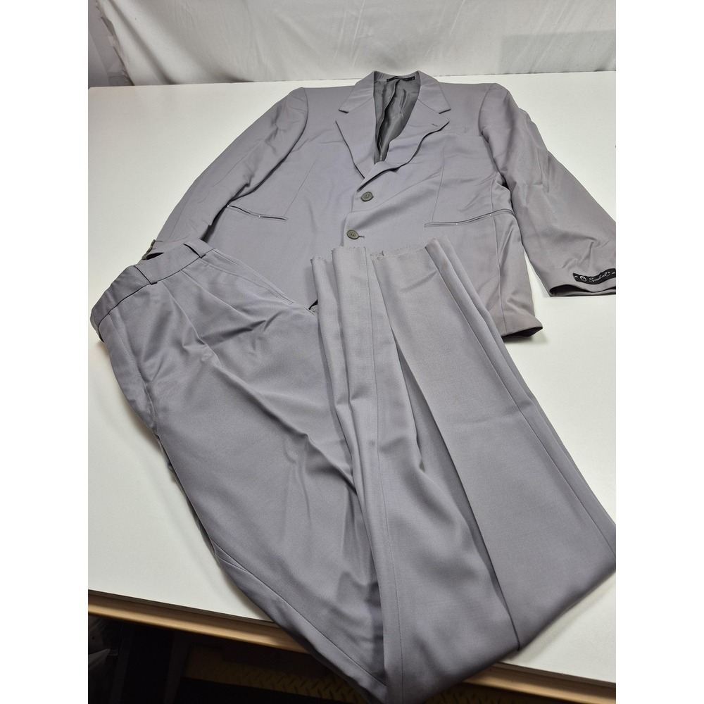VTG Scabal Suit Mens 42R Gray Wool 2 Piece 36x36 Western Germany Classic Fit